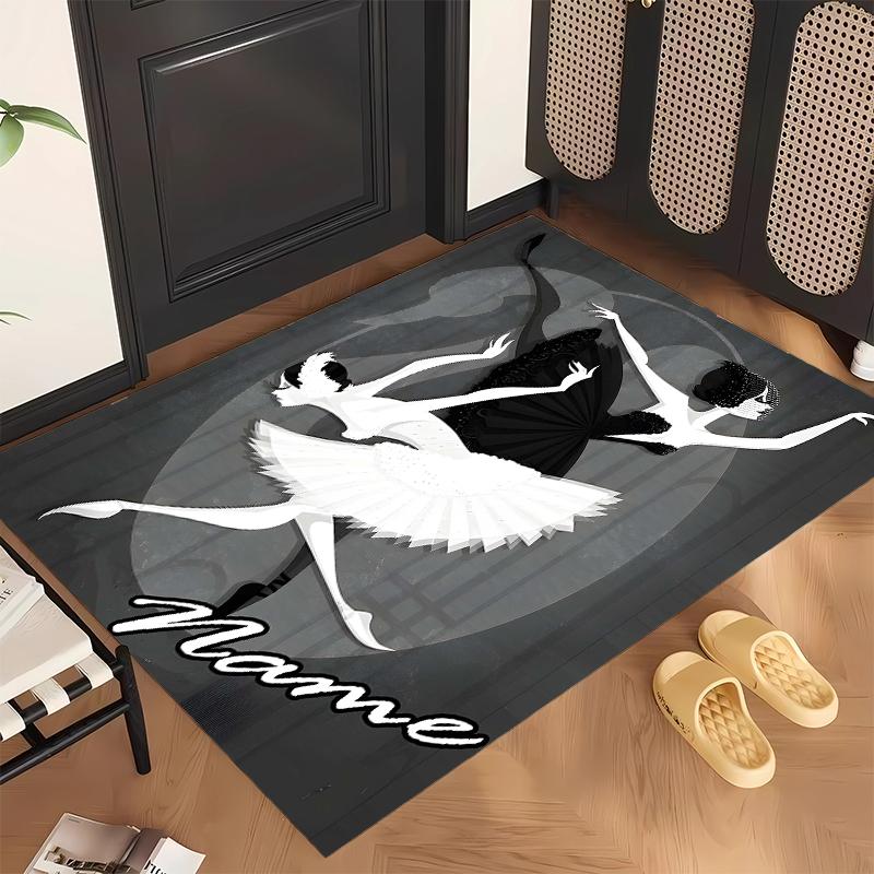 Elegant Ballet (1) Personalized name Office Carpet Stylish Decor for Living Room Bedroom Kitchen