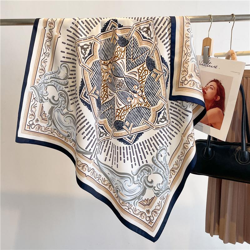 90 см дорожный солнцезащитный универсальный большой квадратный шарф шаль платок для защиты шеи шарф украшение для всех сезонов