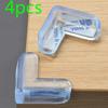 4 Pcs Child Safety Transparent Silicone Protector Table Corner Protection Cover Children Anticoll
