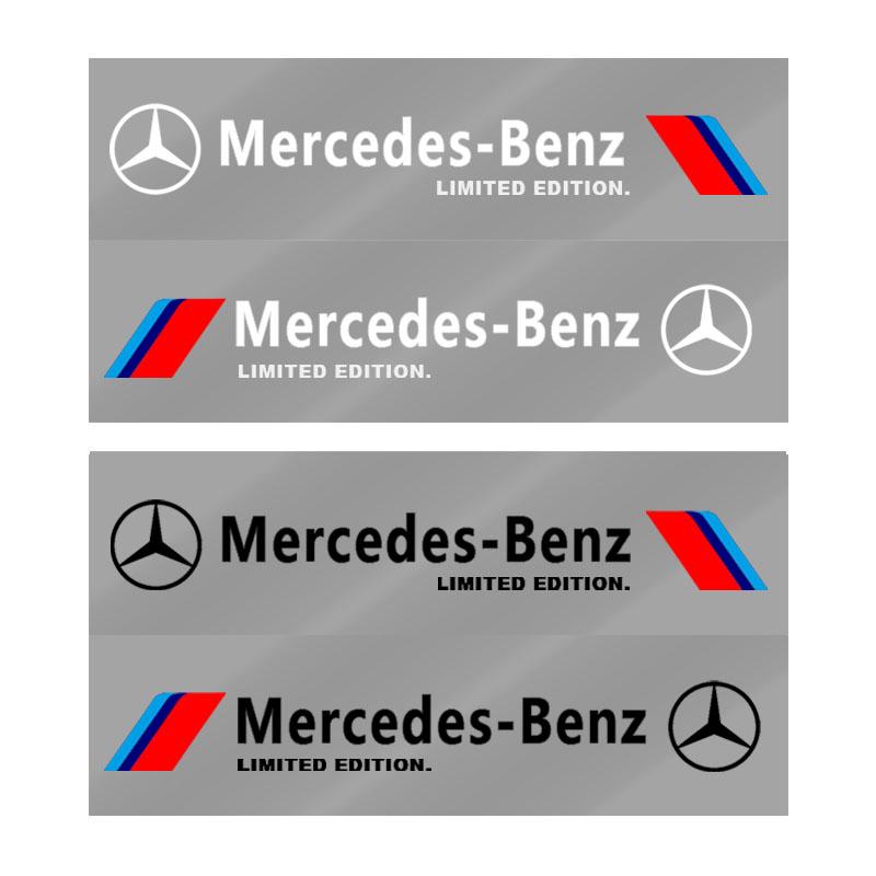 CRY1 2pcs Car Side Door Sticker Badge Decal Decoration Car Styling For Mercedes Benz W205 W177 W212 W213 W221 W220 W176 ML G63 E63