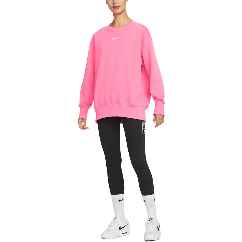 Nike Женская толстовка с капюшоном из флиса Phoenix с однотонным логотипом Розовый DQ5734-684