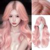 Fashionable Pink Synthetic Wigs Elegant Cosplay Lolita Wigs Long Wavy Curly Wig  Role-playing