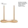 Wooden Yarn Holder Single or Double Yarn Skein Holder Desk Yarn Thread Dispenser Spinner for Crocheting Twirling Yarn Knitting Embroidery Accessory