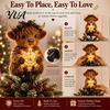 Rustic Farmhouse Holiday Decor Highland Cow Glowing Star Tree Topper, Lighted Christmas Decoration with Topper Warm LED, Battery Operated Ornament for