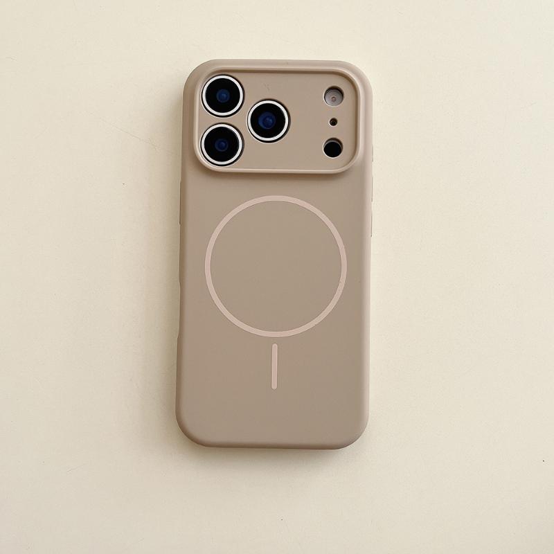 Для Magsafe Магнитный Беспроводной Зарядки Однотонный Силиконовый Чехол для Телефона Для iPhone 17 Pro Max/17/17 Pro Воздушный Бампер Задняя Крышка