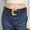 Женский ремень с заклепками, пояс в стиле бохо, мужской и женский ремень в стиле панк-джинс
