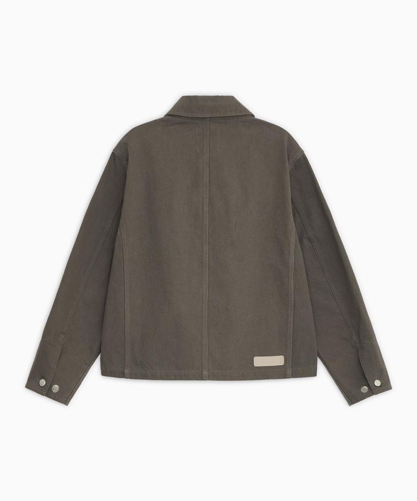 OHESHIO Round Collar Cotton Jacket, Brown Khaki