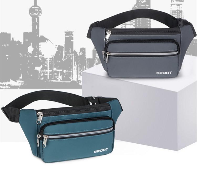 Unisex Waterproof Multi-pocket Waist Bag - Durable Mobile Phone Fanny Pack