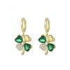 1Pair Four Leaf Clover Drop Earrings Good Luck Ornament for Women Girls