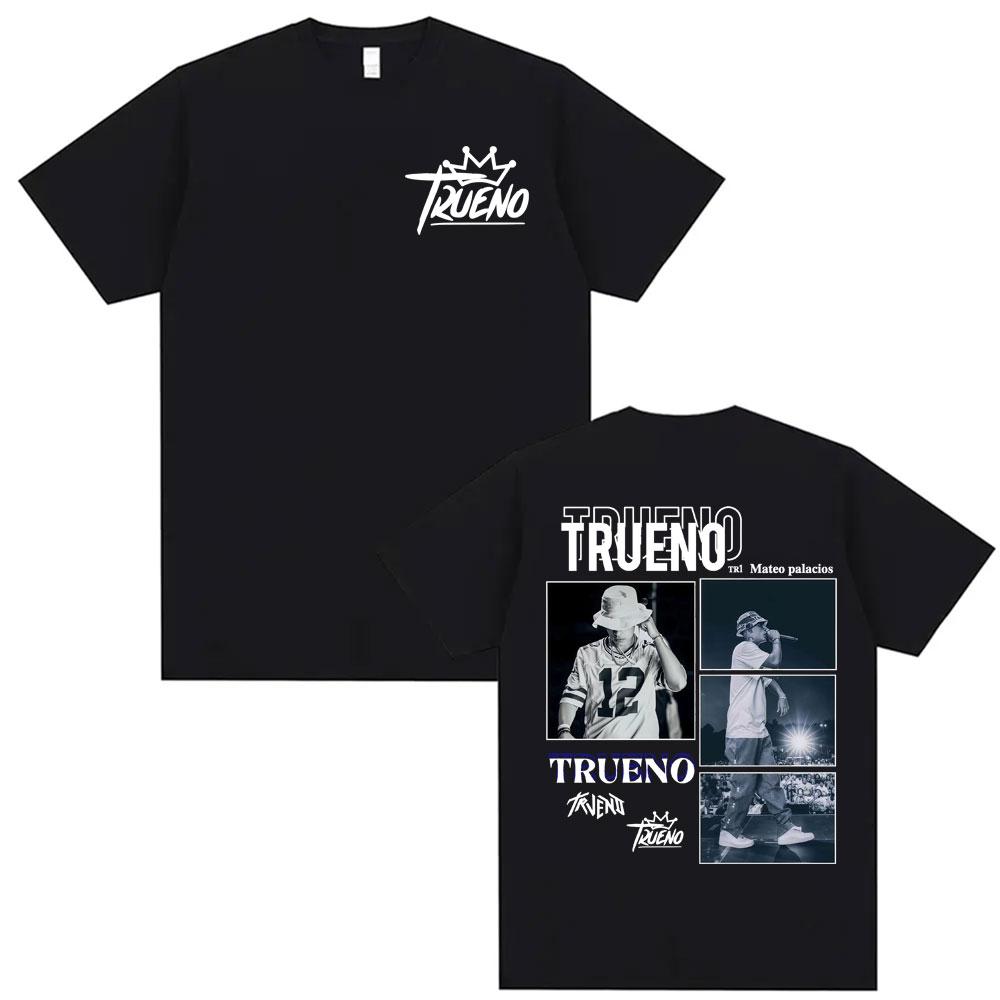 Trueno Mateo Palacios Album 2026 Tour T Shirts Mens Clothing Summer Streetwear Tshirts Unisex Hip Hop Fashion Casual T Shirt
