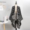 Thickened Shawl Simple Niche Outer Shawl Women'S Summer High-End Cape Dark Double-Sided Warm Scarf