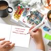 12 шт. DIY Стразы Алмазная мозаика Открытки Рождественский узор Алмазная живопись Ручная работа Открытки Благодарности и Праздничные Пожелания