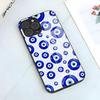 Счастливый Синий Сглаз Чехол для Телефона Для IPhone 17 Pro Max 15 Pro 16 14 Plus 12 13 Mini 11 Pro Ударопрочный Стеклянный Чехол