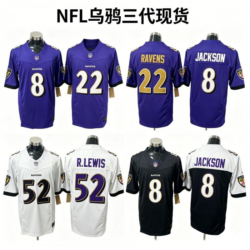 Baltimore Ravens NFL Football Jersey Short Sleeve Team Apparel Embroidered Mens Sports Fan Wear