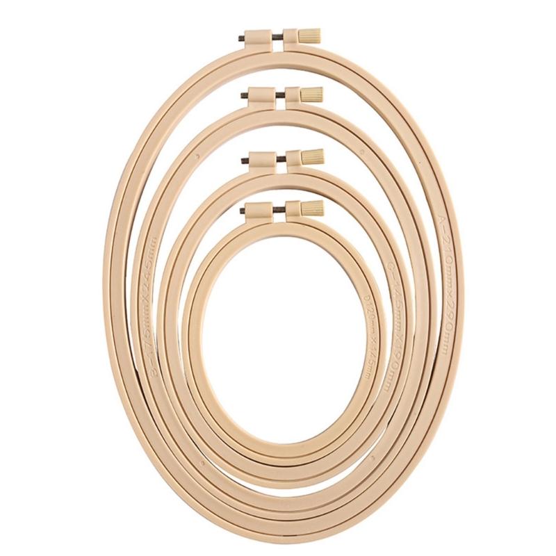 Набор из 4 пялец для вышивания с пружинным зажимом Рамка для демонстрации вышивки Пяльцы для вышивания Ручная вышивка