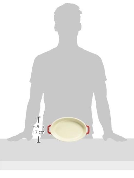 Блюдо staub, керамическое блюдо для запекания Cherry, подходит для использования в духовке, в микроволновой печи, японское блюдо "овальное, 23 см" [Авторизованный продукт] 40508-606