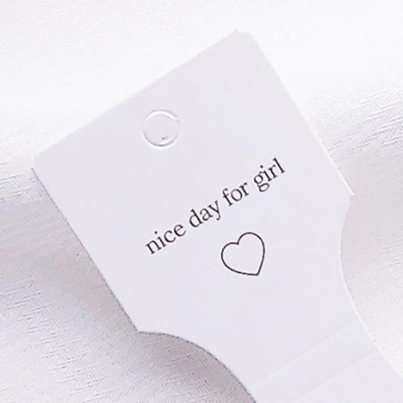 50 шт. сложенные пополам карточки для аксессуаров для волос картонные этикетки для показа карточек веревка для волос упаковочная карточка подвесная бирка картонная этикетка