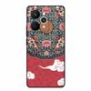 For Realme 15 Pro Cases 3D Relief Flower Emboss Black Silicone For Realme15 Pro 5G Back Cover Cartoon Funda Realme 15 Pro Bumper