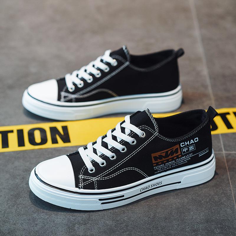 Мужские парусиновые туфли корейской версии, универсальные мужские туфли для сноуборда, черные туфли для спорта и отдыха из ленивой ткани