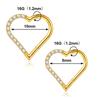 G23 Titanium Heart-Shaped Nose Ring Stud - Seamless Earrings for Body Piercing