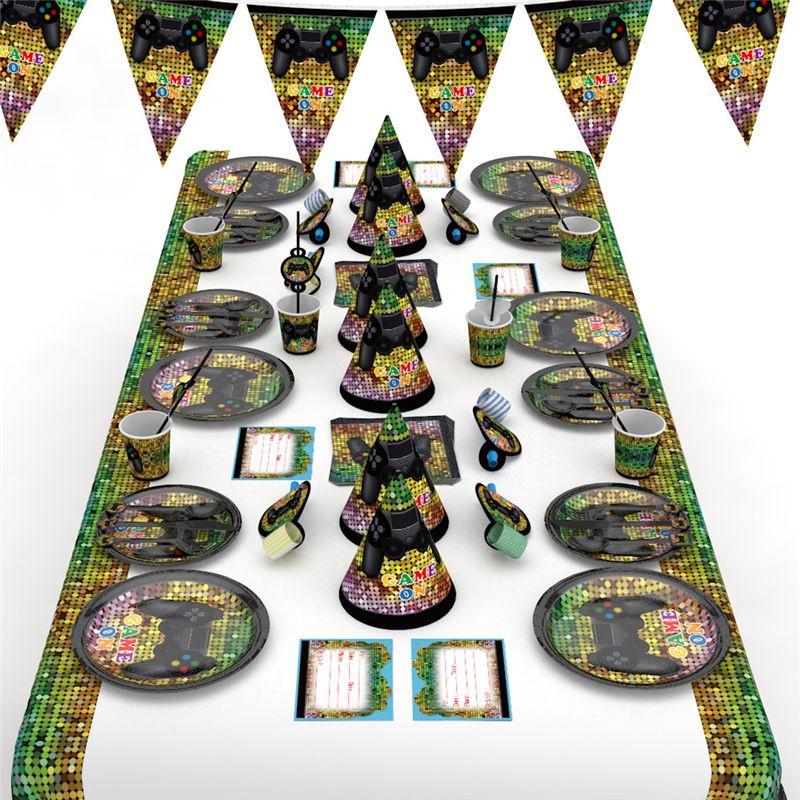 Набор принадлежностей для вечеринки в стиле «Игры» для незабываемого празднования дня рождения