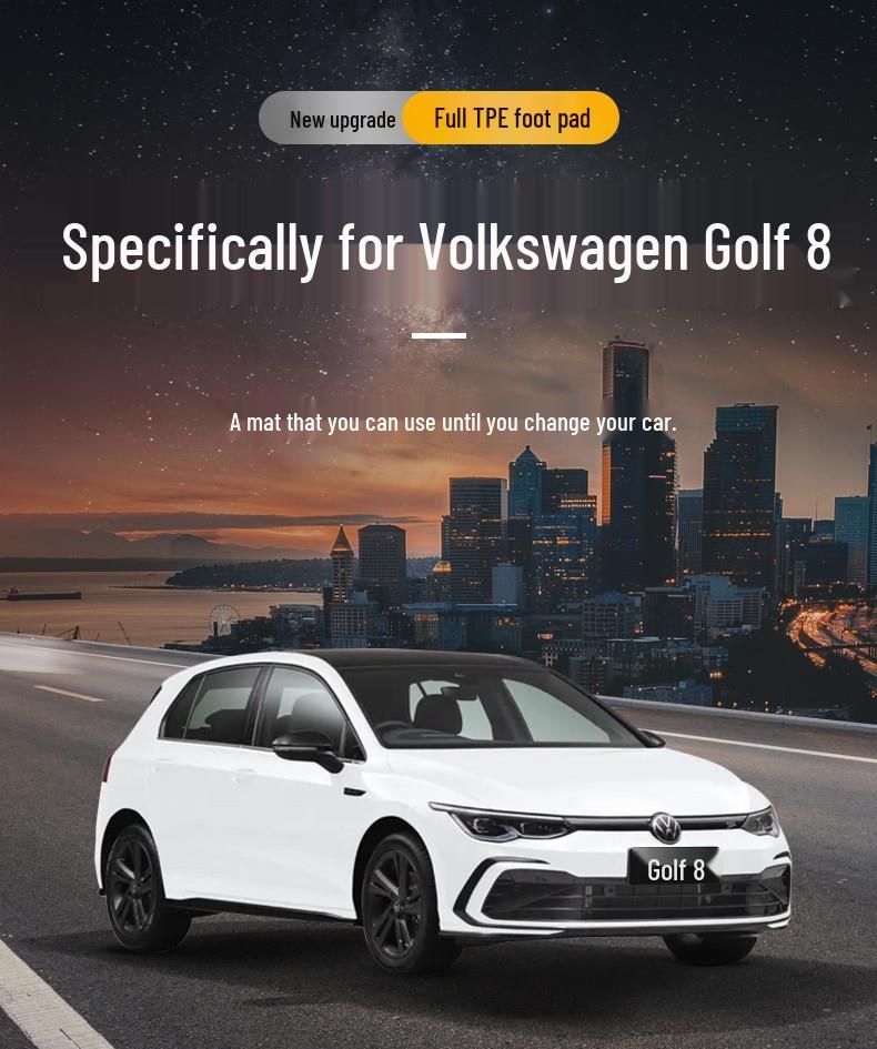 Водонепроницаемые ТПЭ коврики для пола Volkswagen Golf 7/8, модели 2014-2023 гг., коврики с полным покрытием, износостойкие.