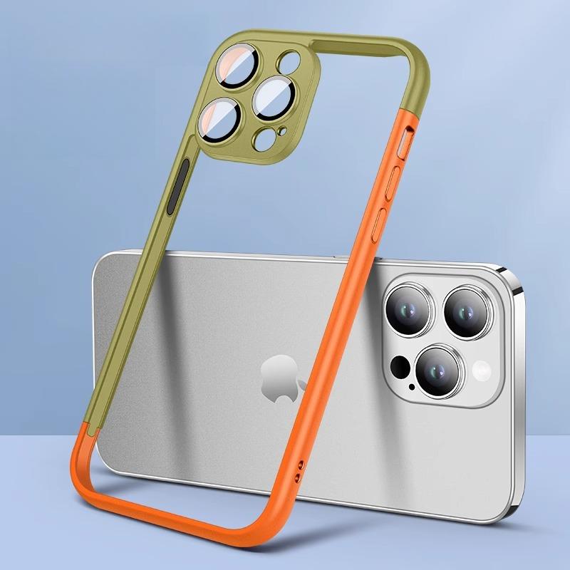 Подходит для iPhone 15, Чехол для телефона 14, Pro Max, Сращенный цвет, Чистая рамка, Без задней панели, Защитный чехол для Apple 13 с теплоотводом