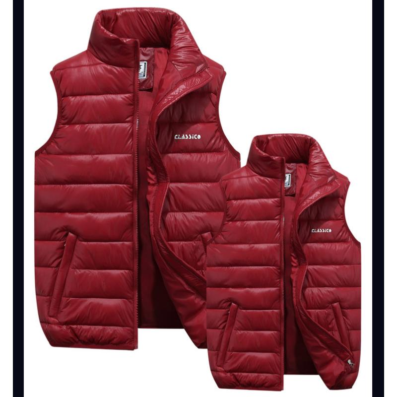 2024 Осень и зима Новый толстый пуховый хлопковый жилет для молодых мужчин, жилет, юбка, модный большой размер, мужской модный повседневный большой размер