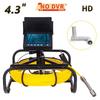 Pipe Inspection Camera 17mm Len 4.3'' TFT LCD Monitor 6pcs LEDs with DVR 16GB FT Card Industrial Endoscope IP68 8500MHA Battery