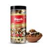 Смесь сухофруктов Happilo Classic Panchmewa, банка 450 г, сушеные финики, золотистый изюм, черный изюм, дробленые кешью, калифорнийский миндаль
