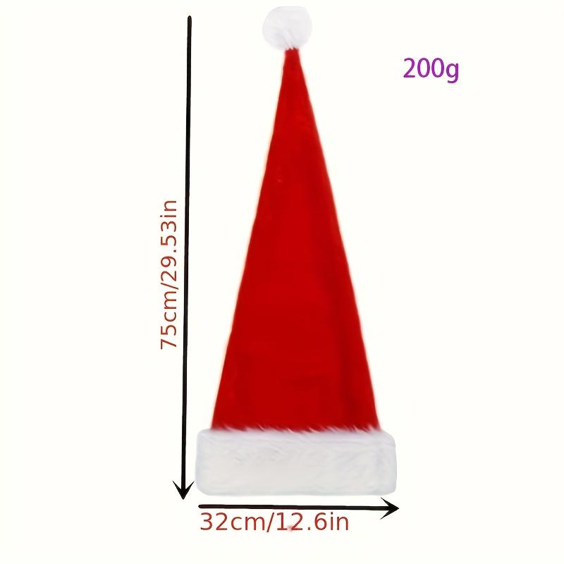 2Pcs Christmas Hats 29.53inch Luxurious And Warm Santa Hats Suitable For Adult Women, Christmas Gift, One Size Fits All