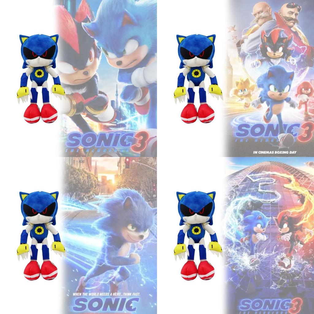 Плюшевая игрушка Соник Ежик Из Супер Мягкого Короткого Меха Для Подарка Детям