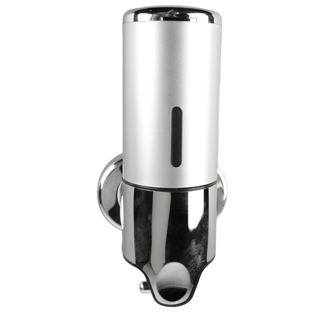 Wall Mounted Soap Dispenser Silver ABS Conditioner Body Wash Dispenser 500ml Soap Liquid Holder for