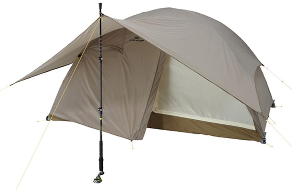 PuroMonte Кемпинговый тент для отдыха на природе для 2 человек OGD102 светло-коричневый (ФУНТ)