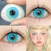 Mill Creek 2 шт. Синие контактные линзы с радужной оболочкой Яркие 14,2 мм Косплей Аниме Глаза Люминесцентное тело Летние синие контактные линзы для ежегодного использования