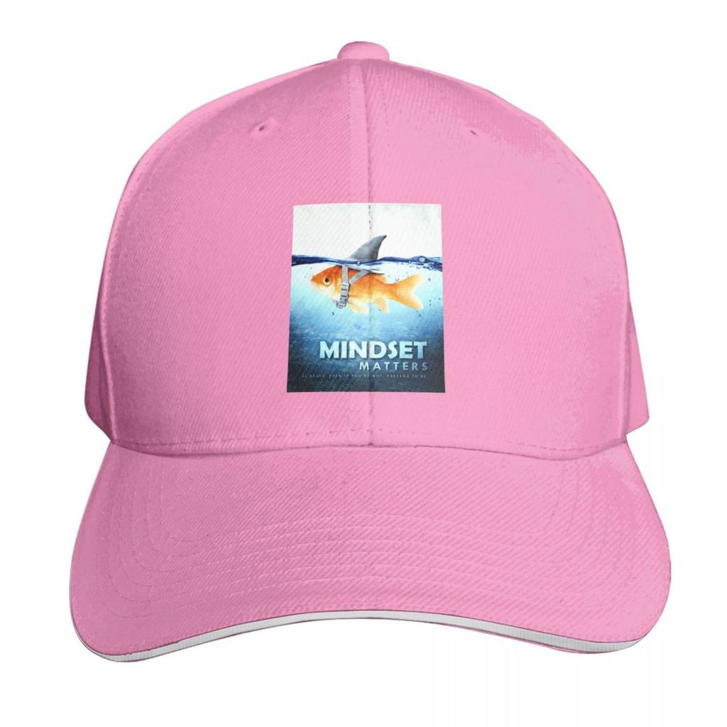Mindset Matters Motivational Office Decor Entrepreneur Mindset Is Everything Fish Shark Illustration Baseball Cap