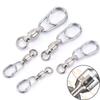 Connecting Ring Stainless Steel Hooked Snap Rolling Jig Connector Oval Split Rings Bearing Swivel