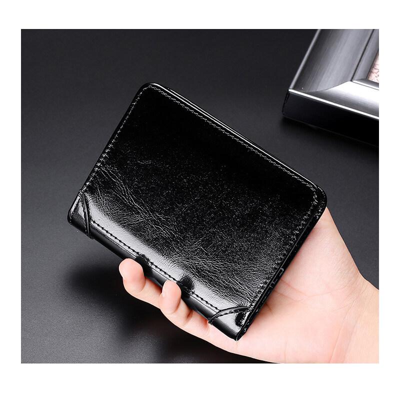 Мужские кошельки из натуральной кожи, мужской кошелек, кредитные визитницы, винтажный коричневый кошелек из воловьей кожи, масляный воск