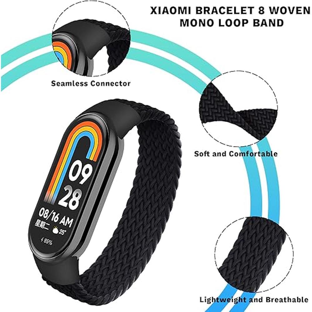 Ремешки для Xiaomi Mi Band 10 9 8 NFC miband умные часы аксессуары Запасной ремень Плетеный браслет correa mi band 10 ремешки