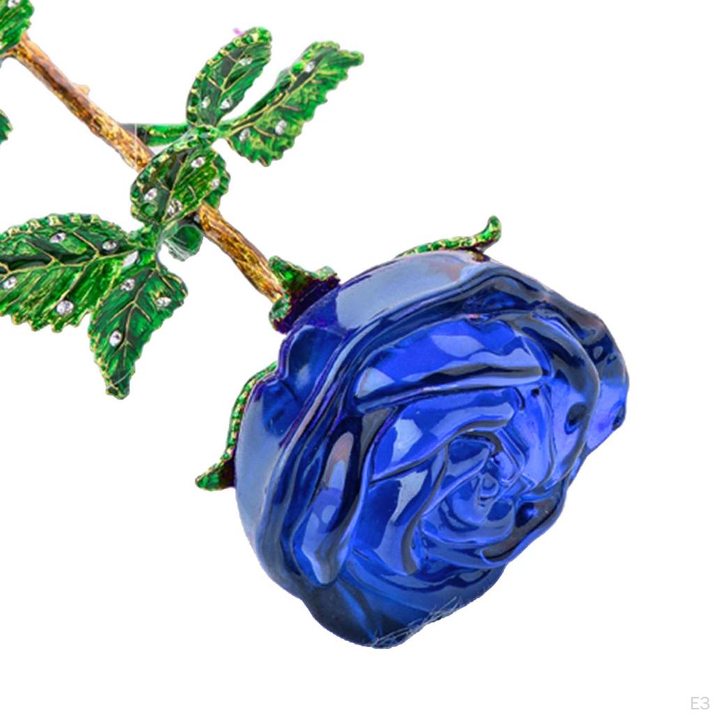 Decor Birthday Present with Gold Plating Stem False Flower Figurine Gift Mom Mamma Girlfriend