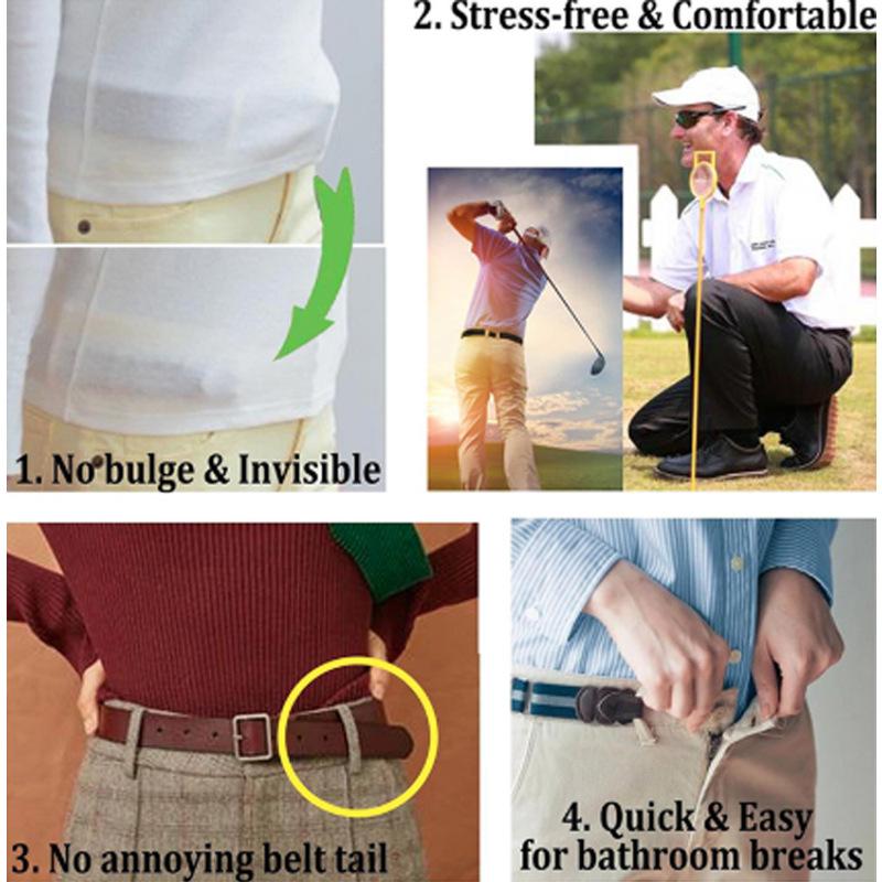 Невидимый ленивый пояс женский эластичный джинсовый ремень простой высокая плотность тянется как растягивающаяся пряжка бесплатно