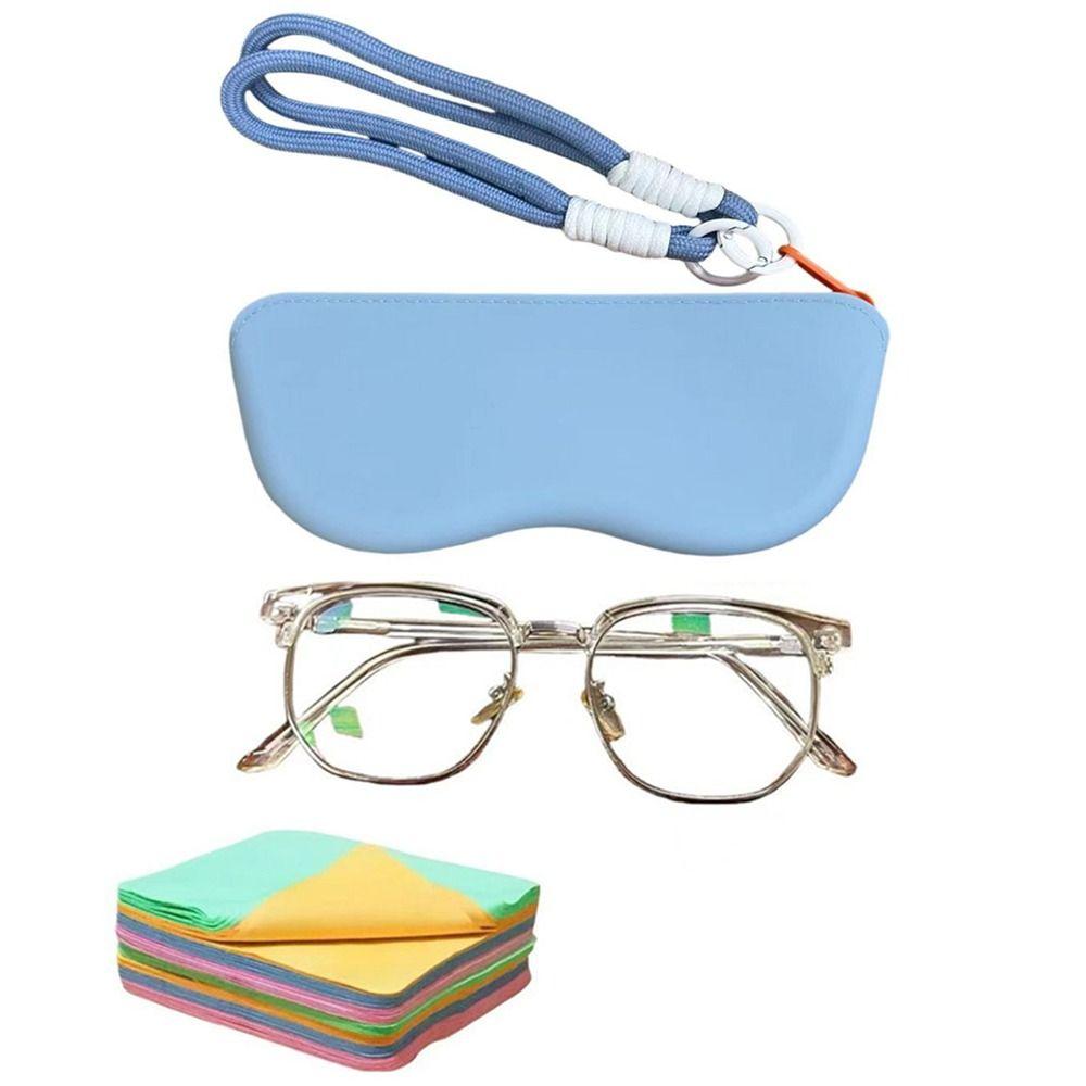 Candy Color Glasses Storage Bag Dustproof Portable Eyeglass Bag Silicone Glasses Bag Travel