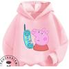 Autumn Winter Casual Youth Hoodie Cute Kawaii Cartoon Graphic Hooded Kids Tops Peppa Pig Boys Girls 3 14