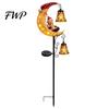 Weather Resistant Garden Pathway Lights Solar Christmas Stake Light, 31.5 Inch Santa Snowman LED Lights, Waterproof Metal Yard Decorations Landscape