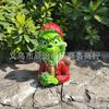 Christmas Grinch green hair Christmas tree old man resin decoration ornament