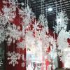 Christmas Snowflake Tree Decoration Window Ornament White Fake Party Supplies