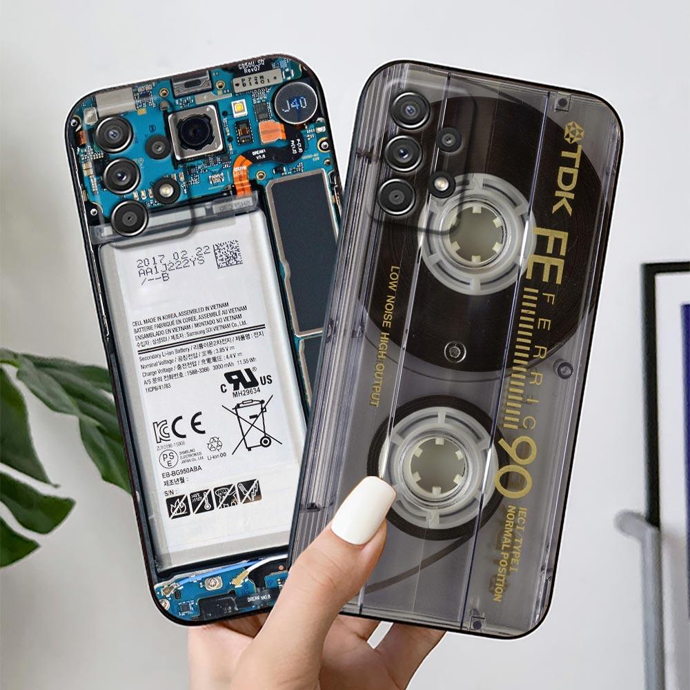 Кассетные Музыкальные Ленты Печатная Плата Чехол для Камеры Для Samsung Galaxy S24 FE S25 Ultra A05 A06 A12 A13 A16 A26 A35 A36 A56 A55 Чехол