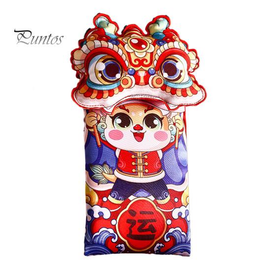 2024 год Дракона, красный конверт, мультяшный китайский Новый год, красный пакет из ткани Хунбао, подарок, денежный конверт, украшение для вечеринки в честь Лунного года