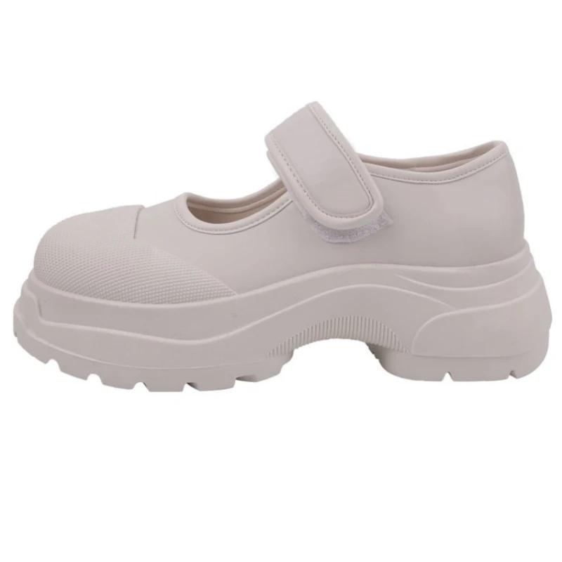 Ретро Sle Универсальные Туфли Мэри Джейн с Большой Головкой Спортивная Обувь для Женщин Повседневные Белые Кроссовки Лента Медсестра Обувь Модные Балетки