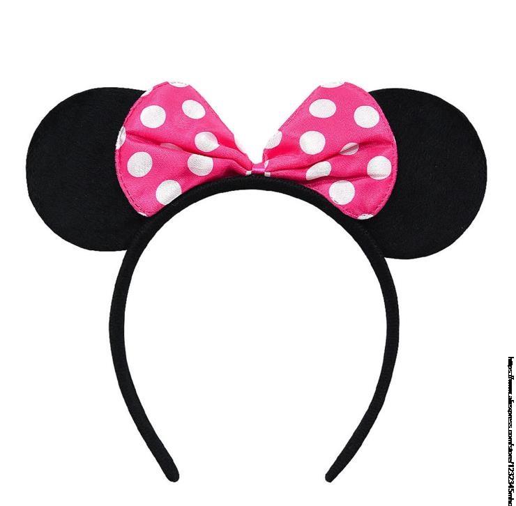 Summer Polka Dot Princess Dress, Mickey Minnie Dress, Mesh Red European and American Short Sleeved Skirt And Hairband